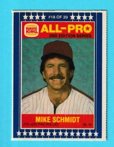 1987 Burger King Mike Schmidt Philadelphia Phillies #18 (KCR) - Bild 1 von 2