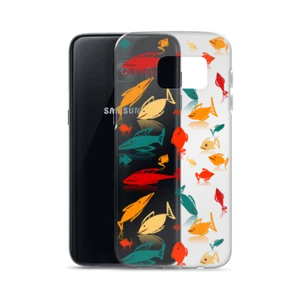 Samsung S6, S7, S8, S8+, S9, S9+, S10, S10+, MultiColor Fish Mania Case - Picture 1 of 13