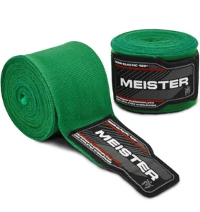 MEISTER 180" ENVOLTURAS DE MANO SEMIELÁSTICAS - PARES MMA Boxeo Lote Mexicano Verde - Imagen 1 de 4