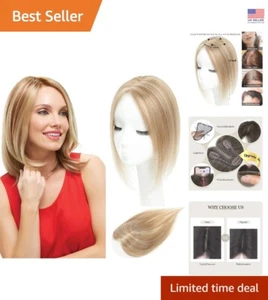 Easy to Wear Lace Base Toppers for Women, Real Human Hair Extensions P10/16 - Picture 1 of 8