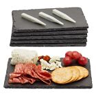 6 Pack Mini Slate Charcuterie Boards with Chalk, Individual Stone Plates, 6x9 in