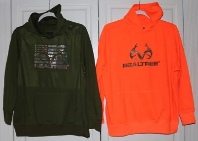 Set of 2 Youth Boy's Realtree Hoodies - Orange and Green - Youth Size XL - Image 1 of 4