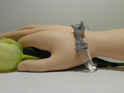 Brazalete Alexis Bittar Winter Deco cara a cara pavé motivo lobo.  ***NUEVO*** Foto 1 de 4