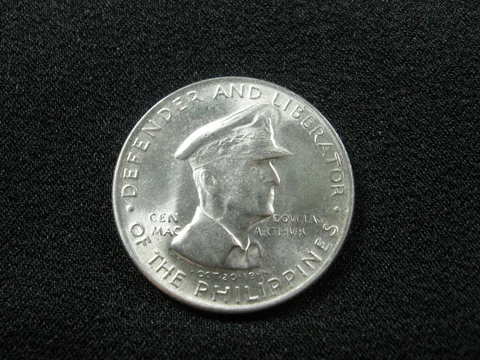 Old world SILVER coin PHILIPPINES 50 centavos 1947S KM184 MacArthur (86) Cover