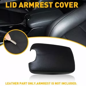 Fits 2008-2012 Honda Accord Leather Center Console Lid Armrest Cover Trim Black - Foto 1 di 14