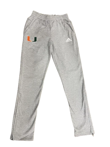 Adidas NCAA Miami Hurricanes Tapered Pant Grey CZ9228 Cover