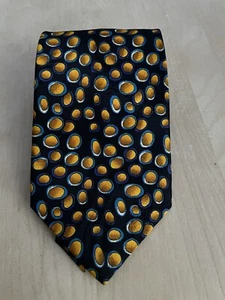 Herren Krawatte Dunkelmarine Burnt Orange Punkte Professional 57" - Bild 1 von 5
