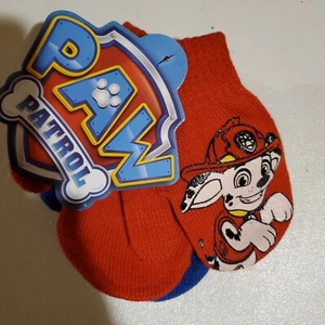 Paw Patrol Kinder Winter Rot Blau Fäustlinge Set 2 Paar Junge Nickelodeon  - Bild 1 von 5