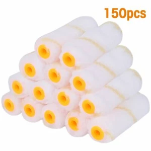 150Pcs 4" Mini Paint Roller Cover Microfiber Replacement Naps for Painting Brush - Picture 1 of 8