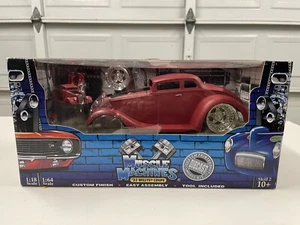 Rare 33 Willy's Coupe Primer Blue Build It Kit new in box 1:18 scale Mus. Mach. - Picture 1 of 3