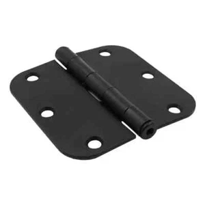 3 PK Residential 3-1/2 in. x 5/8 in Radius Matte Black Door Hardware Hinge 28316 - Picture 1 of 1