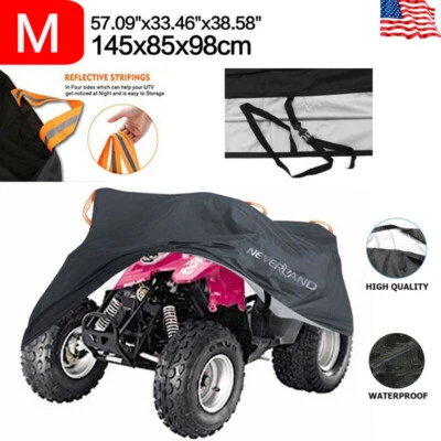 NEVERLAND M Cubierta ATV Impermeable Sol UV Lluvia Resistente al Polvo Negro 190T Poliéster Foto 1 de 4