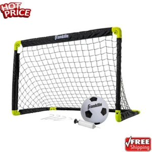 Kids Mini Soccer Goal Set Net Ball W/ Pump Portable Folding Backyard Outdoors US - Picture 1 of 7