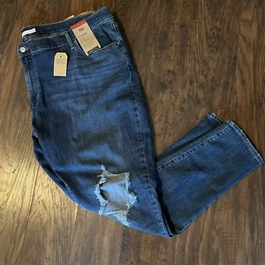 Neu mit Etikett Levi’s 711 Skinny Hypersoft Distressed Damenjeans Übergröße 26 W 26 4X - Bild 1 von 8