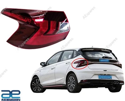 Rear Tail Light Outer LH For Hyundai I20 1.0L 1.2L 1.5L 2020-2023 92401T7000 @US - Image 1 of 4