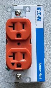 NEW Eaton IG5362RN Orange Isolated Ground Heavy Duty Receptacle Outlet 20A 125V - Picture 1 of 6