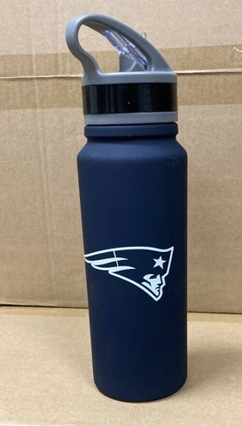 New England Patriots NFL 25oz Single Wall Stainless Steel Flip Top Water Bottle Cover