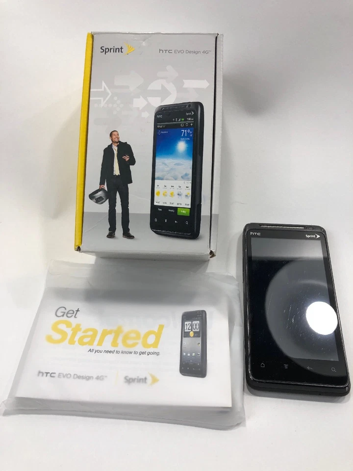 HTC EVO Design 4G - 4GB - Black (Sprint) Smartphone - (Please Read) - Image 1 of 4