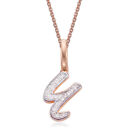 Monica Vinader Diamond Alphabet Letter Charm U 18ct Rose gold Vermeil RRP £150