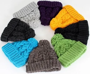 Zipfelmützen 100% Wolle in 8 Farben mit Fleece gefüttert Handarbeit aus Nepal - Bild 1 von 9