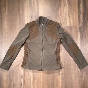 Eddie Bauer Sport Shop Fleece & Canvas Jacket Zip Pockets Women’s / Size Small - Picture 1 of 10