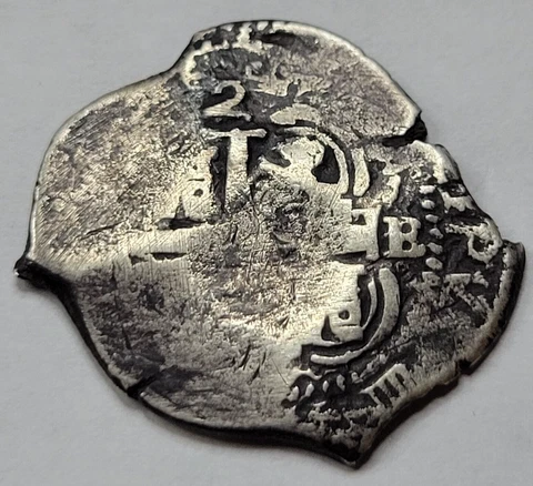 1655 Cob 2 Reales Potosi Bolivia Phillip IV Last Year of Reign Assayer E *D225 Cover