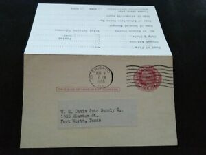 USA; Antwortkarte-Response-Card: George + Martha Washington 1955