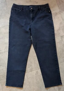 Gr. 18 Damen Denim Jeans Blau Tapered Leg Dark Wash Stretch Bandolino - Bild 1 von 15