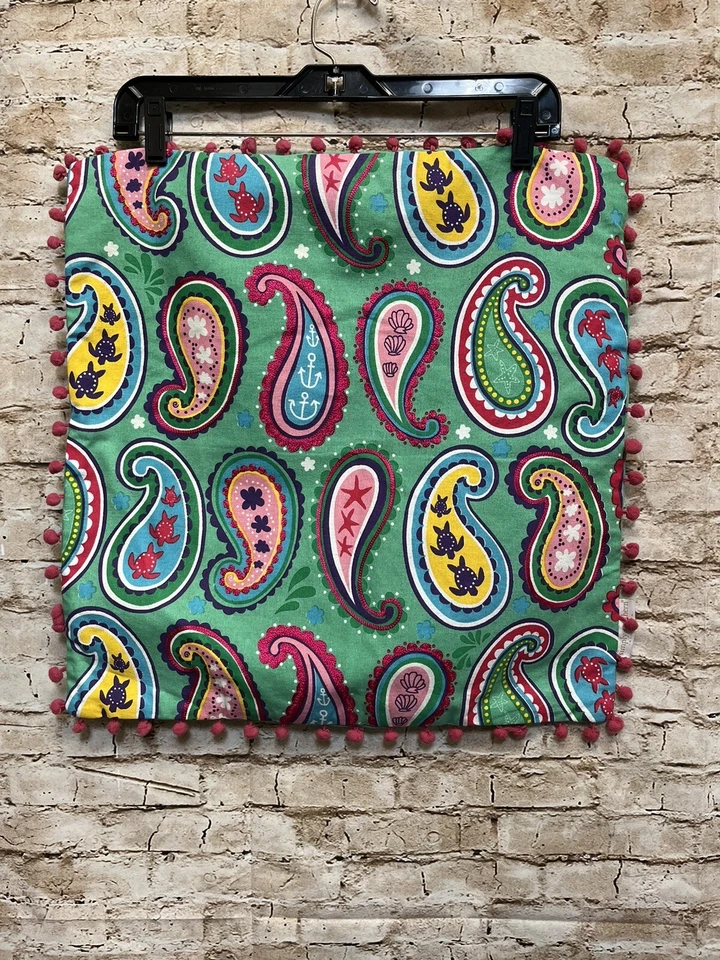 Capa de travesseiro Simply Southern estampa paisley zíper 18x18 - Imagem 1 de 4