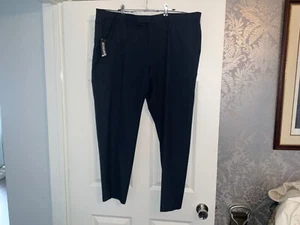 M & S SCHICKE HERRENHOSE DUNKELMARINE W 44" L 29" KURZ NEU MIT ETIKETT - Bild 1 von 5