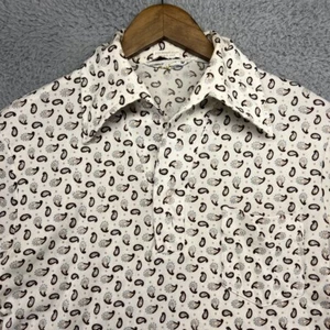 Vintage Capri California Shirt Men's medium Paisley Geometric Rockabilly 70s - Picture 1 of 10