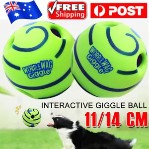Pet Giggle Ball Interactive Indoor Outdoor Toy Wobble Wag Pet Exercise Rolling - Picture 1 of 15