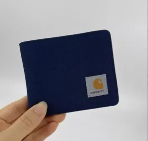 Cartera de lona plegable Carhartt WIP para hombre azul marino - Imagen 1 de 5