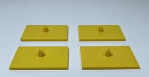LEGO Yellow Train Bogie Plates With 5mm Pin (4PCS) - Picture 1 of 1