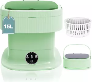 Portable Washing Machine, 15L Mini Washing Machine and Spin Dryer, Foldable Smal - Picture 1 of 6