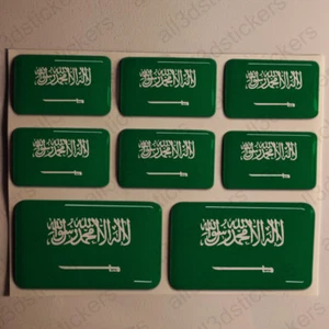 Pegatina Arabia Saudita Pegatinas con cúpula de resina bandera vinilo 3D Calcomanía adhesiva coche - Imagen 1 de 1