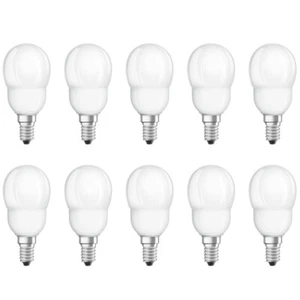 10 X Osram Esl Energía Dulux Clásico Gotas 6W E14 827 Blanco Cálido 2700K - Imagen 1 de 3