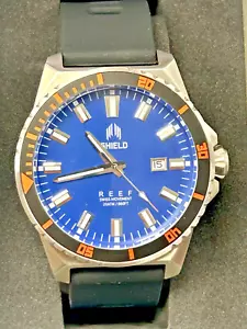 Shield Reef Strap Watch w/Date - Blue - Picture 1 of 5