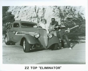 ZZ TOP Prensa Promo Foto Eliminador Picado 1933 Ford Cupé B&W 8x10 1983 - Imagen 1 de 1