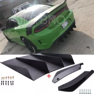 For Dodge Challenger Charger SRT Rear Bumper Diffuser Fin Spoiler Lip Splitter - Picture 1 of 15