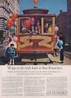 1963 San Francisco Convention Center Trolley  PRINT AD