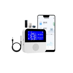 Wifi(2.4Ghz) Tuya Smart Temperature and Humidity Sensor, Waterproof Outdoor Temp