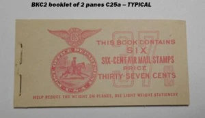 1943 AIRMAIL BKC2 37c (2 X C25a) BA2 IIa MNH mint booklet Furman $15 Typical - Picture 1 of 4