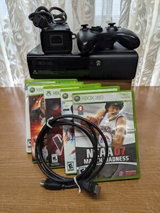 MICROSOFT XBOX 360E 1538 120GB BUNDLE W/CONSOLE, CONTROLER, CORDS 5 GAMES TESTED - Picture 1 of 11