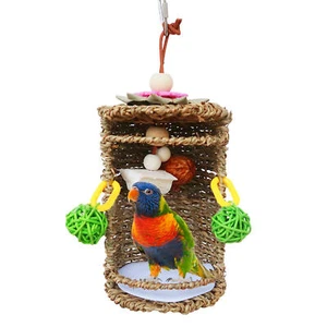 Bird Parrots Nest Snuggle Hut Swing Hammock Tent Cave Breathable Hideaway Toys - Picture 1 of 6