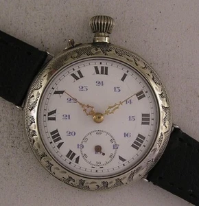 130 Years Old Great CASE Fully Serviced Cylindre 1890 French Wrist Watch MINT - Picture 1 of 4