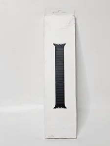 GENUINE MIDNIGHT LEATHER APPLE WATCH BAND MIDNIGHT LEATHER LINK 45MM S/M NICE - Zdjęcie 1 z 4