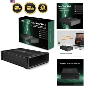 Optical Drive Enclosure 5.25 USB 3.0 Blu-ray DVD CD External Aluminum - Picture 1 of 9