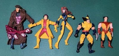 漫威玩具 Biz 超级英雄 Gambit 金刚狼 Jean Gray Jubilee 动作,5 件装 — 第 1/4 张图片