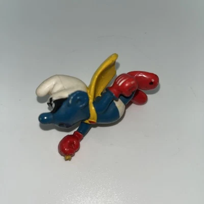 Figura Peyo Héroe Volador Pitufo Superman Pitufo 20127 1980 PVC De Colección  Foto 1 de 4